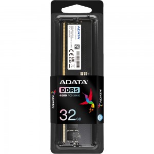 Memorie DDR Adata DDR5 32GB frecventa 4800 MHz, 1 modul, latenta CL40 Memorie DDR Adata DDR5 32GB frecventa 4800 MHz, 1 modul, latenta CL40